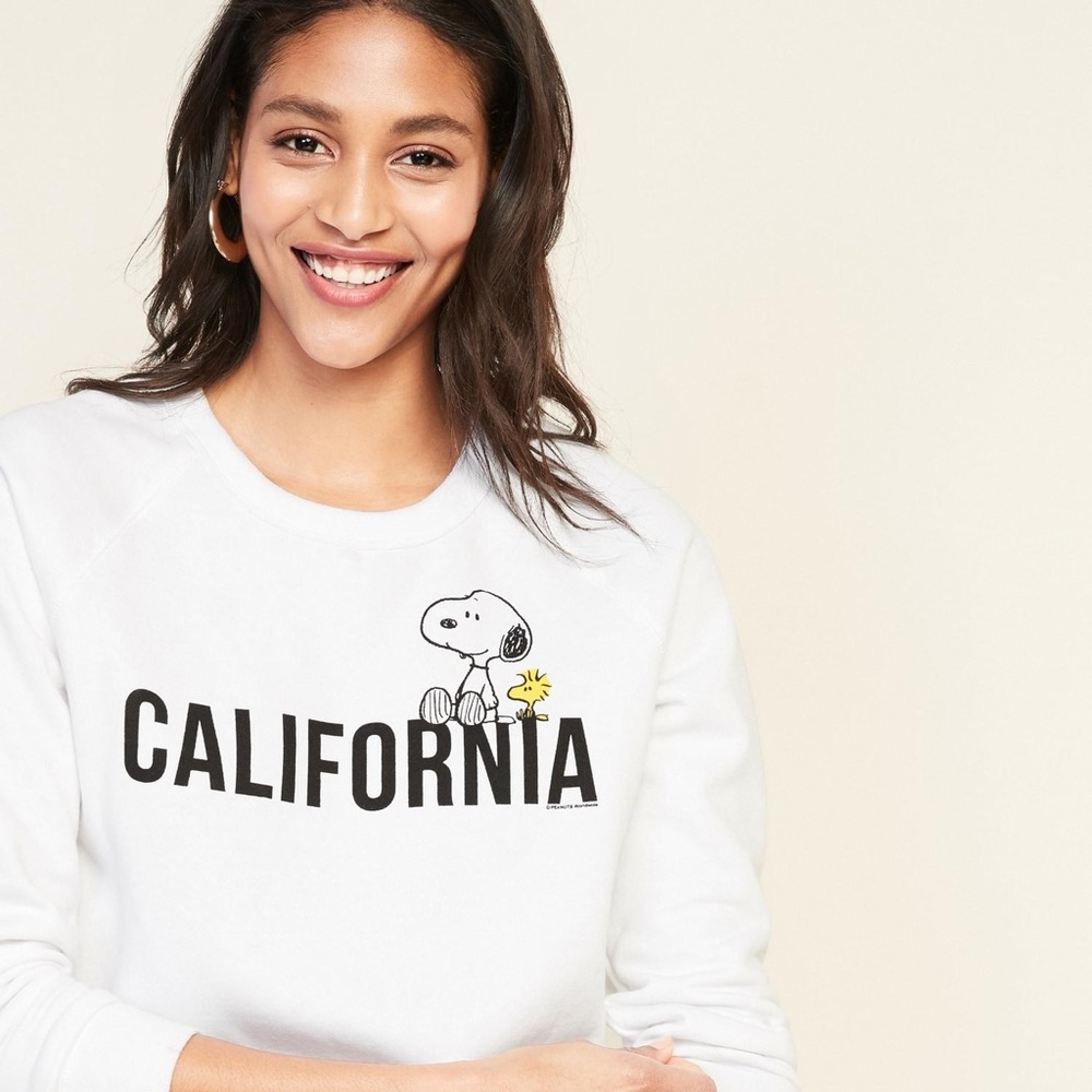 White Peanuts® Snoopy & Woodstock"california"Women